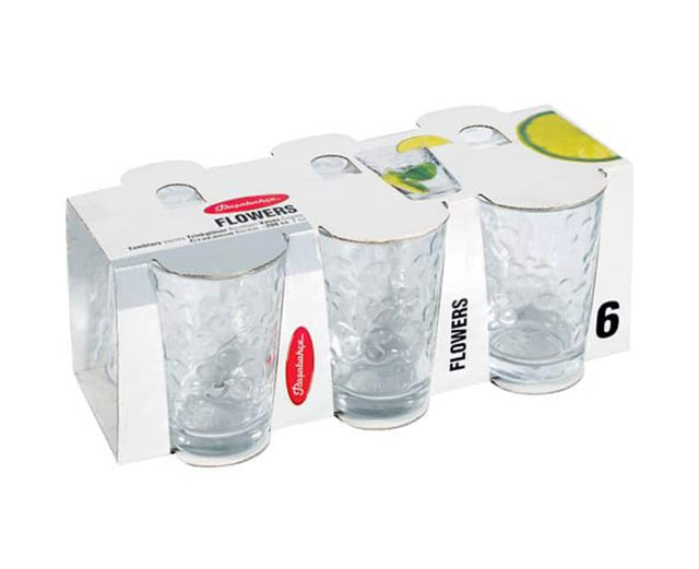 Pasabahce Flowers Water Glass 6Pack