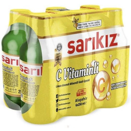 Sarikiz Vitamin C Lemon Mineral Water Limonlu Maden Suyu 200MLX6PCS